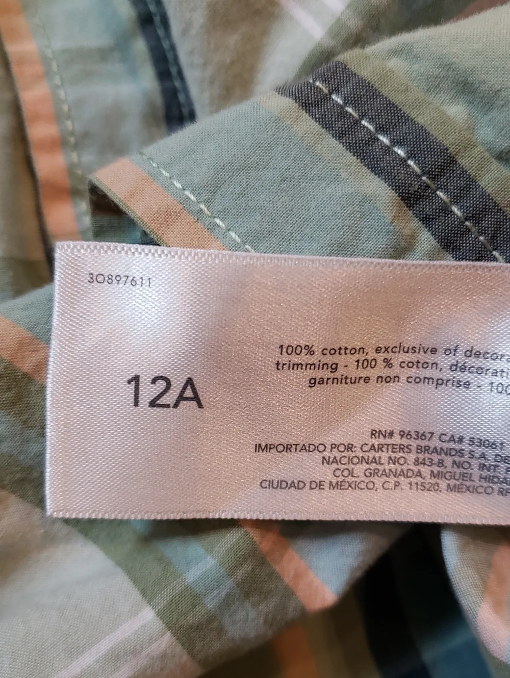 Bundle of Boy's long sleeve button down plaid shirts, Size 12